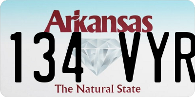 AR license plate 134VYR