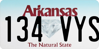 AR license plate 134VYS