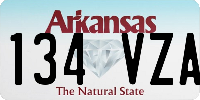 AR license plate 134VZA