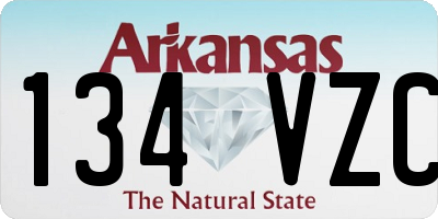 AR license plate 134VZC