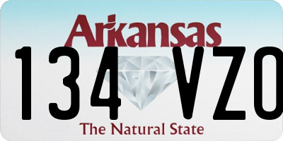 AR license plate 134VZO