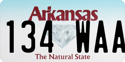 AR license plate 134WAA
