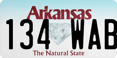 AR license plate 134WAB