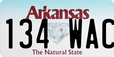 AR license plate 134WAC