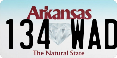 AR license plate 134WAD