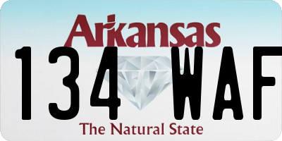 AR license plate 134WAF