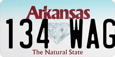 AR license plate 134WAG