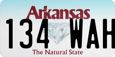 AR license plate 134WAH