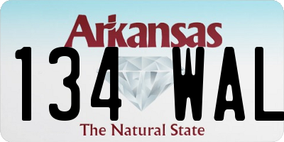 AR license plate 134WAL