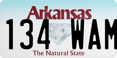 AR license plate 134WAM