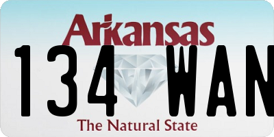 AR license plate 134WAN