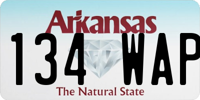 AR license plate 134WAP