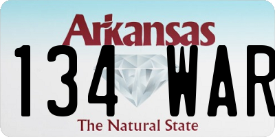 AR license plate 134WAR