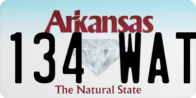 AR license plate 134WAT