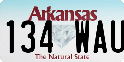 AR license plate 134WAU