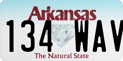 AR license plate 134WAV