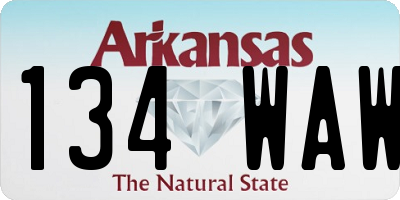 AR license plate 134WAW