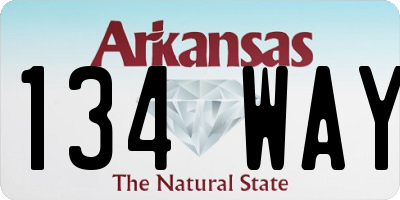 AR license plate 134WAY