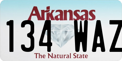 AR license plate 134WAZ