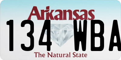 AR license plate 134WBA
