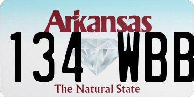 AR license plate 134WBB