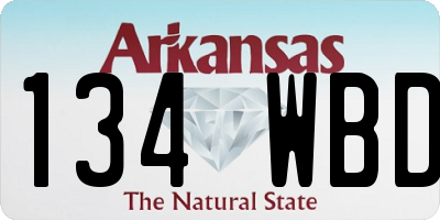 AR license plate 134WBD