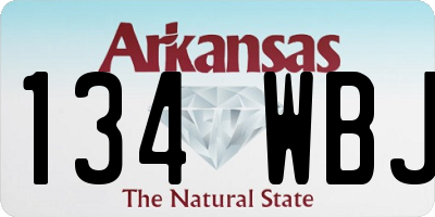 AR license plate 134WBJ