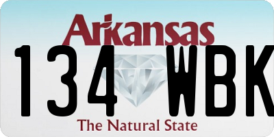 AR license plate 134WBK