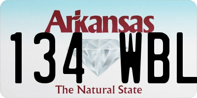 AR license plate 134WBL