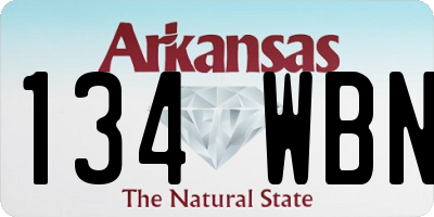 AR license plate 134WBN