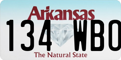 AR license plate 134WBO