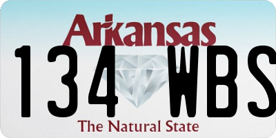 AR license plate 134WBS