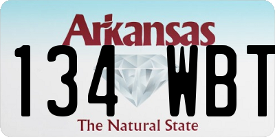 AR license plate 134WBT