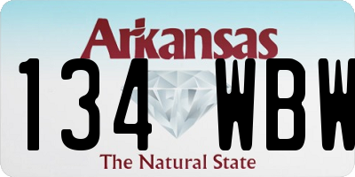 AR license plate 134WBW