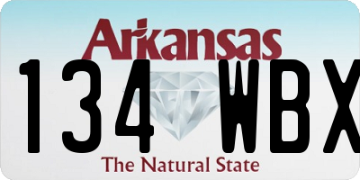AR license plate 134WBX