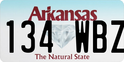 AR license plate 134WBZ