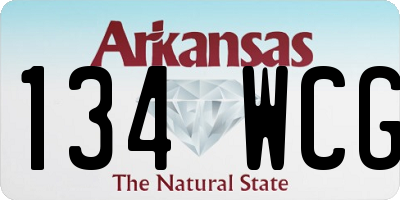AR license plate 134WCG