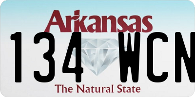 AR license plate 134WCN