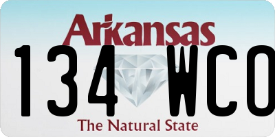 AR license plate 134WCO