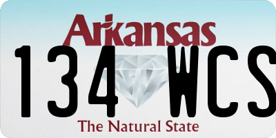 AR license plate 134WCS