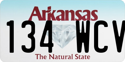 AR license plate 134WCV
