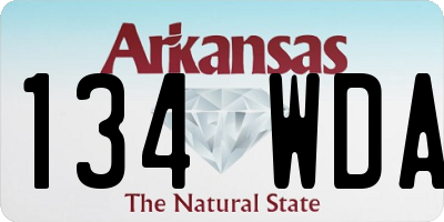 AR license plate 134WDA