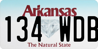 AR license plate 134WDB