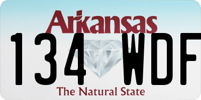 AR license plate 134WDF