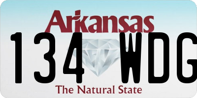 AR license plate 134WDG