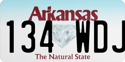 AR license plate 134WDJ