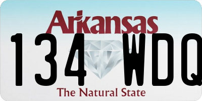 AR license plate 134WDQ
