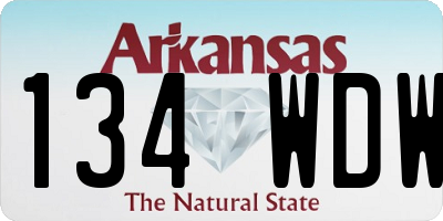 AR license plate 134WDW