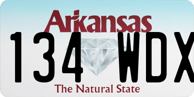 AR license plate 134WDX