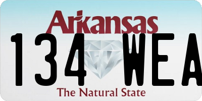 AR license plate 134WEA